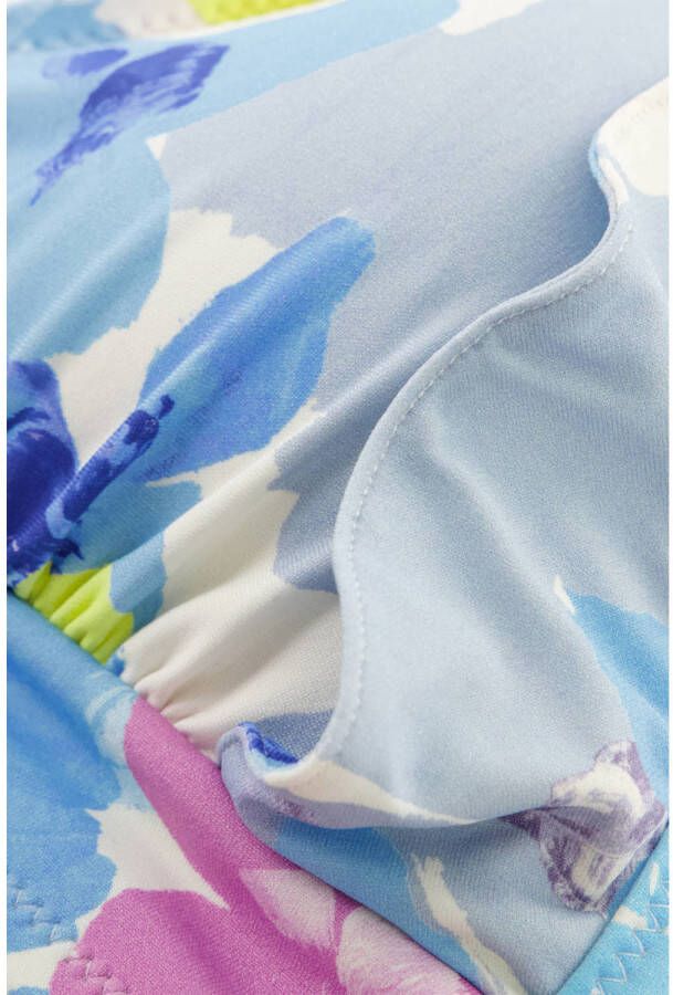 Fabienne Chapot voorgevormde triangel bikinitop Heather blauw geel roze