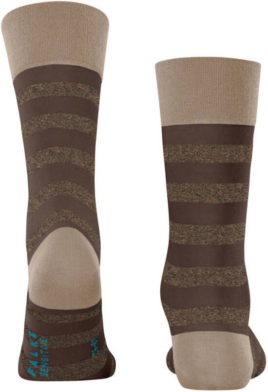 FALKE gestreepte sokken Sensitive Mapped bruin multi