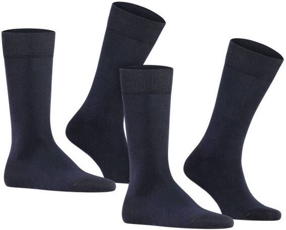 FALKE Happy sokken set van 2 donkerblauw