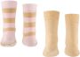 Falke Happy Stripe sokken set van 2 lichtroze beige Katoen 23-26 - Thumbnail 3