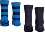 Falke Happy Stripe sokken set van 2 zwart blauw Katoen 23-26 - Thumbnail 3