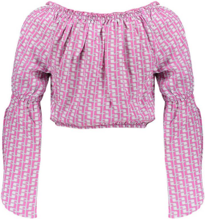 Frankie&Liberty crop top Izzy met all over print multi