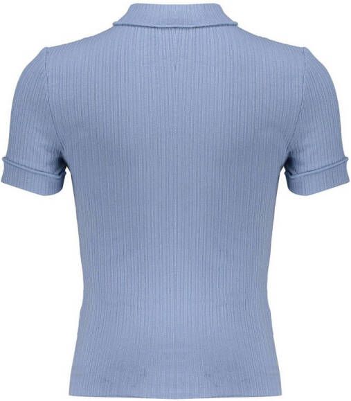 Frankie&Liberty T-shirt Hesper blauw Meisjes Viscose Ronde hals Effen 140 - Foto 2