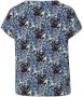 Fransa Plus Size Selection top met all over print blauw - Thumbnail 3