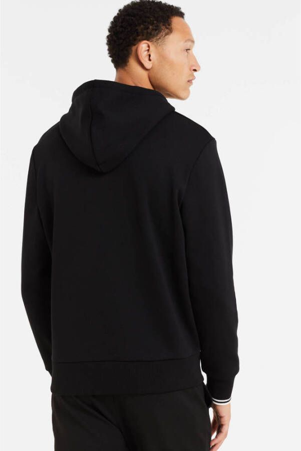 Fred Perry hoodie met contrastbies black