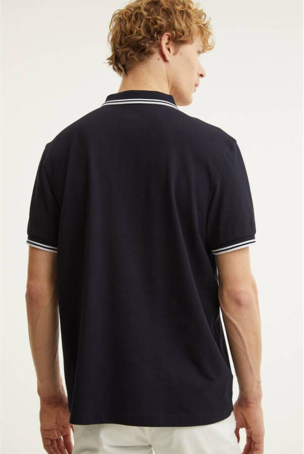 Fred Perry regular fit polo donkerblauw wit