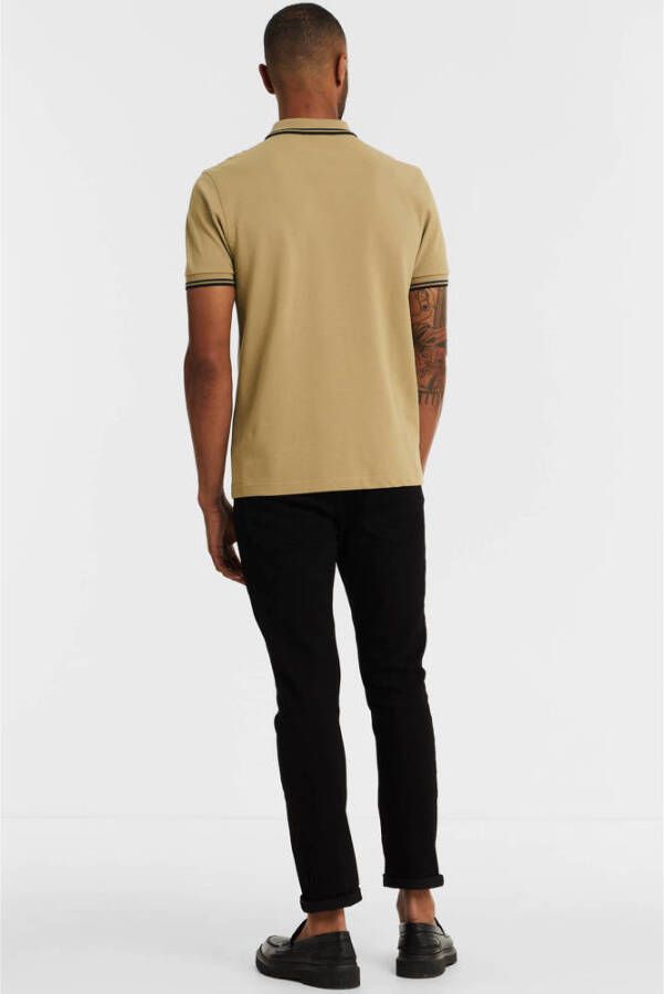 Fred Perry regular fit polo met logo beige