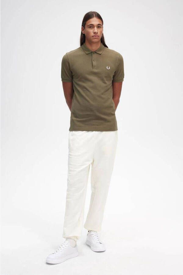 Fred Perry slim fit polo met logo uniform green