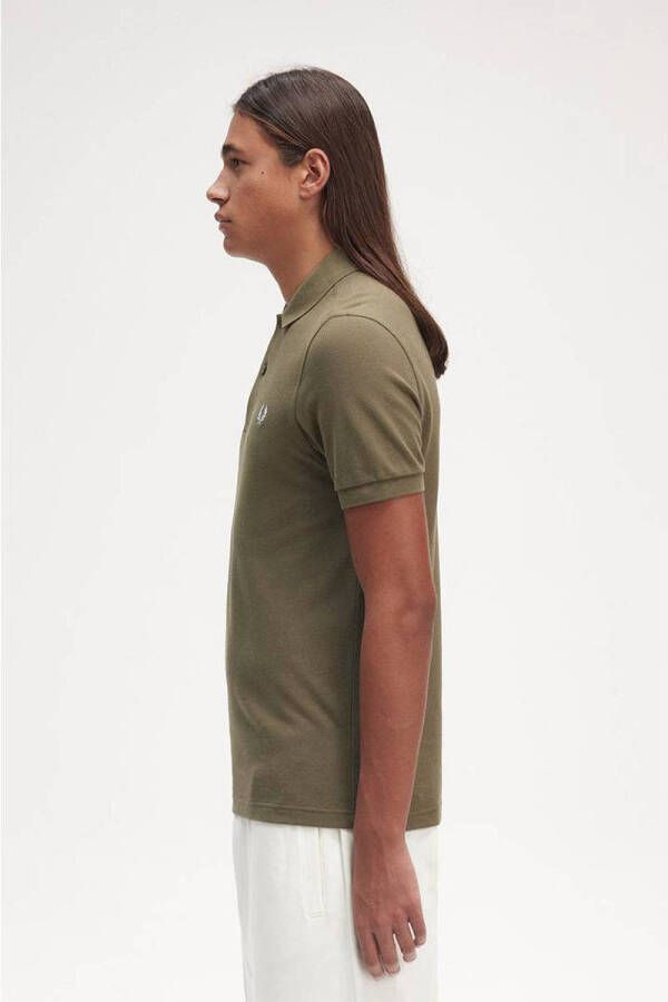 Fred Perry slim fit polo met logo uniform green