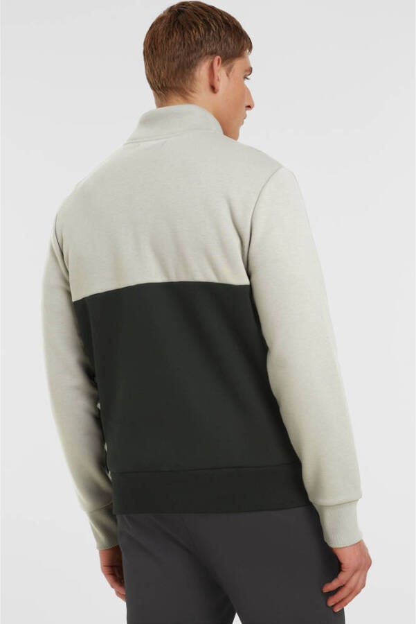 Fred Perry sweater met logo grijs zwart