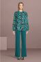 FREEQUENT blouse FQMALONA met all over print groen blauw zwart - Thumbnail 3