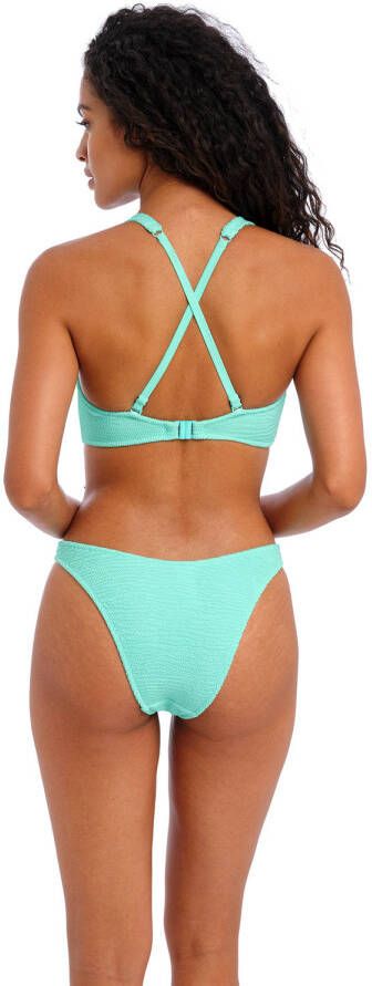 Freya voorgevormde beugel bikinitop Ibiza Waves met textuur turquoise