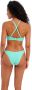 Freya voorgevormde strapless bandeau bikinitop Ibiza Waves met textuur turquoise - Thumbnail 2
