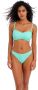 Freya voorgevormde strapless bandeau bikinitop Ibiza Waves met textuur turquoise - Thumbnail 3