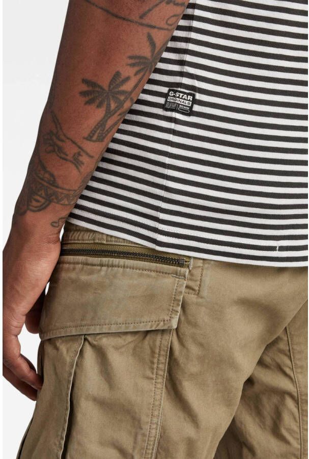 G-Star RAW gestreept t-shirt van biologisch katoen milk cloack stripe