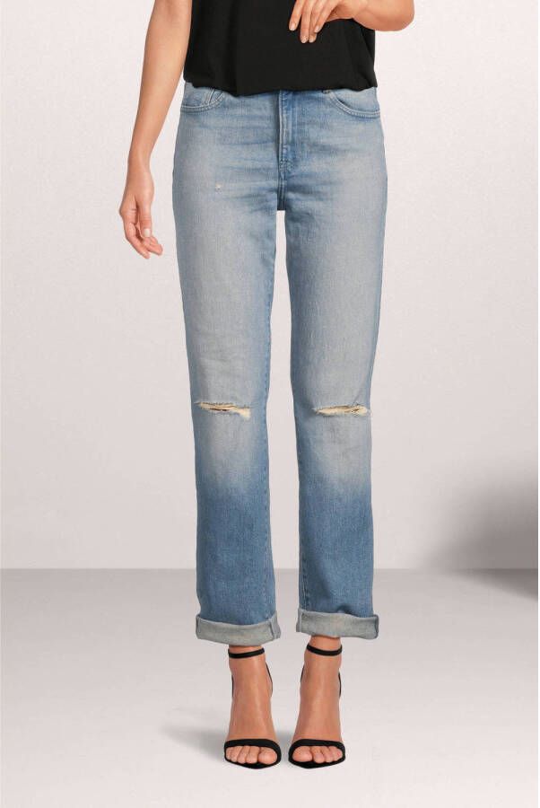 G-Star RAW high waist straight fit jeans Viktoria light blue denim