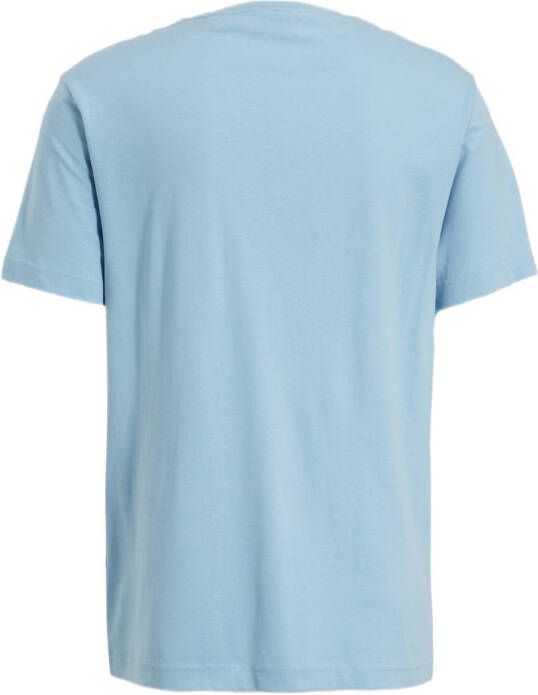 GANT regular fit T-shirt met logo en borduursels capri blue