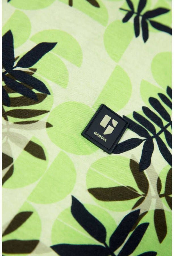 Garcia T-shirt met all over print 7710 soft lime
