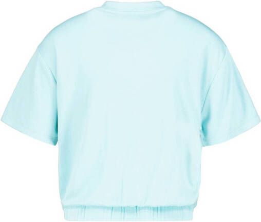 Garcia T-shirt met tekst blauw