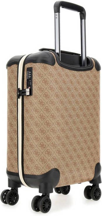 GUESS trolley Mildred 46 cm. met logoprint lichtbruin