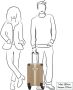 GUESS trolley Mildred 46 cm. met logoprint lichtbruin - Thumbnail 3