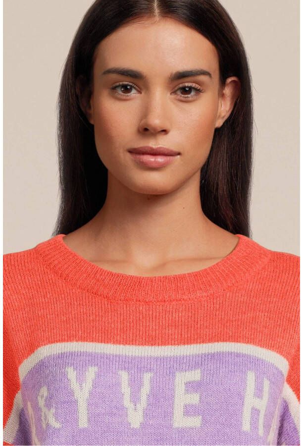 HARPER & YVE trui Harper met logo oranje