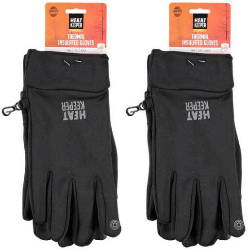 Heatkeeper thermo handschoenen set van 2 zwart