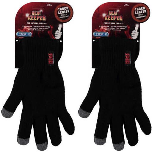 Heatkeeper thermo handschoenen set van 2 zwart