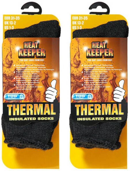 Heatkeeper thermo sokken set van 2 antraciet