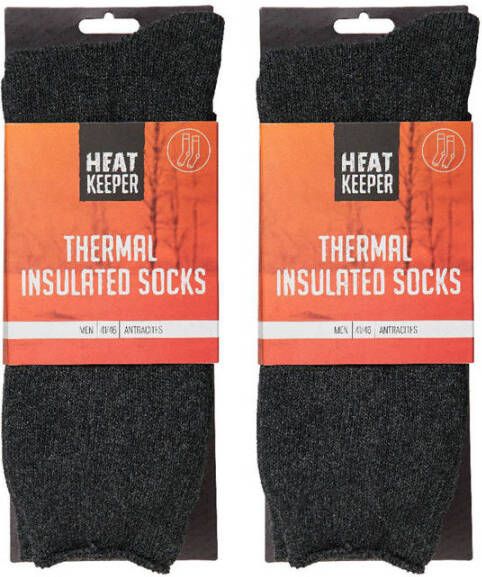 Heatkeeper thermo sokken set van 2 antraciet