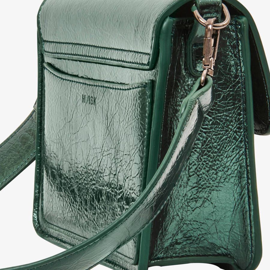 HVISK crossbody tas Cayman Pocket Metallic Structure groen