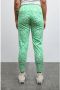 ICHI cropped straight fit pantalon IHKATE met all over print groen - Thumbnail 5