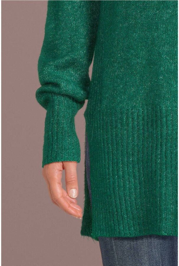 ICHI gebreide trui IHKAMARA met wol groen