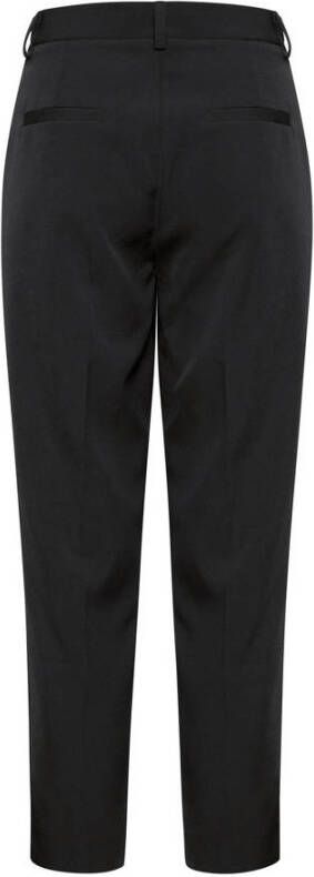 ICHI high waist straight fit pantalon zwart