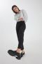 ICHI high waist straight fit pantalon zwart - Thumbnail 3
