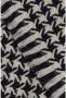 ICHI sjaal IAVANJA met pied-de-poule print zwart ecru - Thumbnail 3