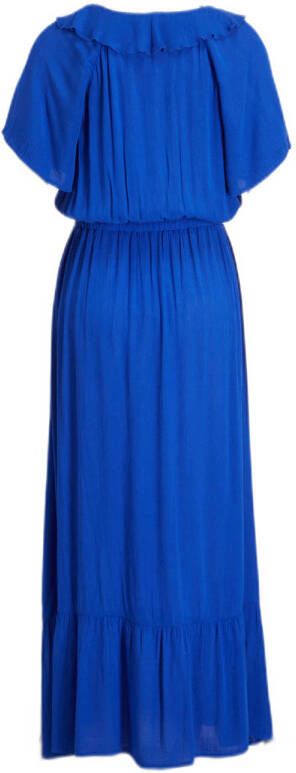 Imagine maxi jurk viscose crinkle blauw