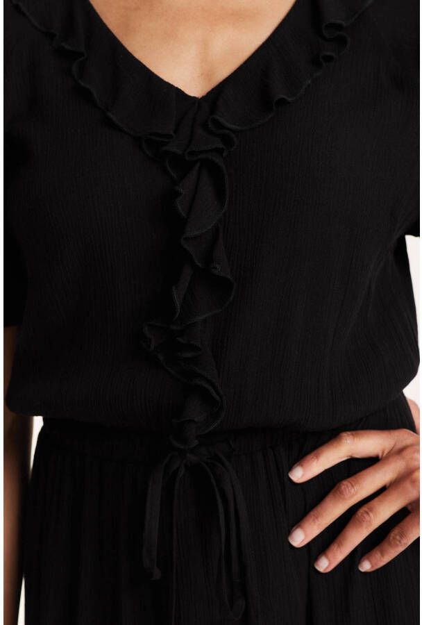 Imagine maxi jurk viscose crinkle zwart - Foto 4