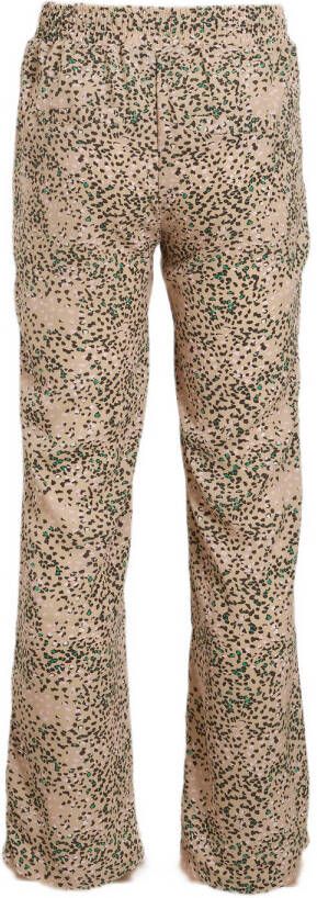 Indian Blue Jeans loose fit broek met all over print camel zand
