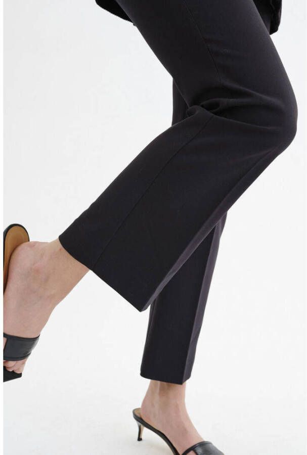 Inwear cropped straight fit pantalon Zella zwart