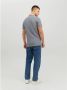 JACK & JONES ESSENTIALS gemeleerde slim fit polo JJEPAULOS van katoen navy blazer oranje - Thumbnail 3