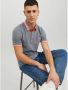 JACK & JONES ESSENTIALS gemeleerde slim fit polo JJEPAULOS van katoen navy blazer oranje - Thumbnail 4