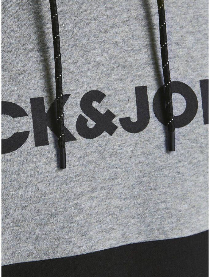 JACK & JONES ESSENTIALS hoodie JJELOGO met logo white