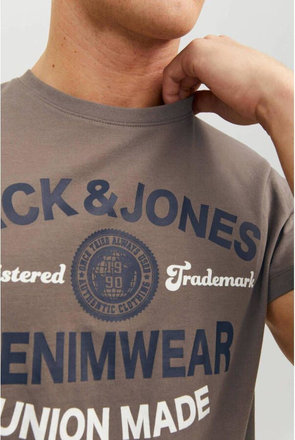 JACK & JONES ESSENTIALS T-shirt van biologisch katoen falcon