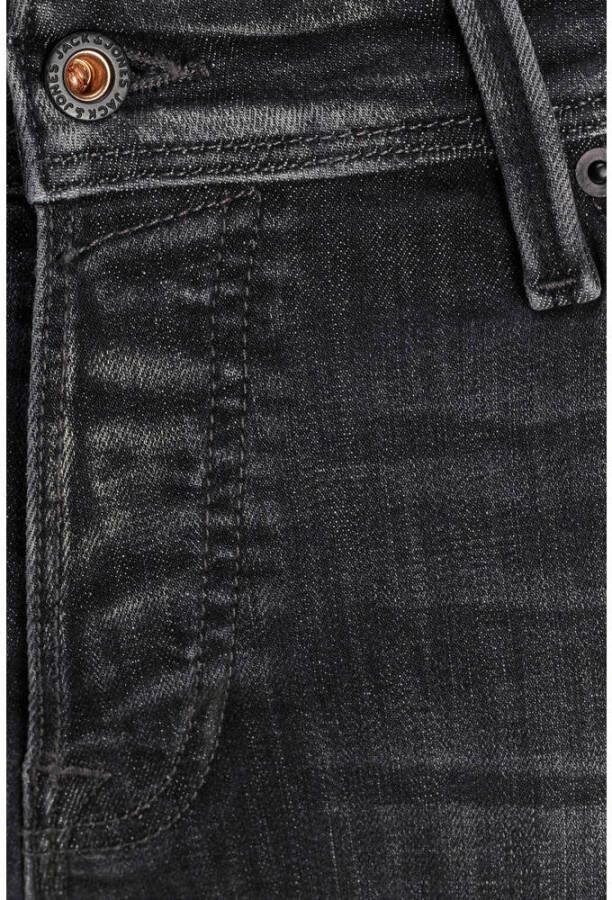 JACK & JONES JEANS INTELLIGENCE slim fit jeans JJIGLENN JJFOX met biologisch katoen zwart