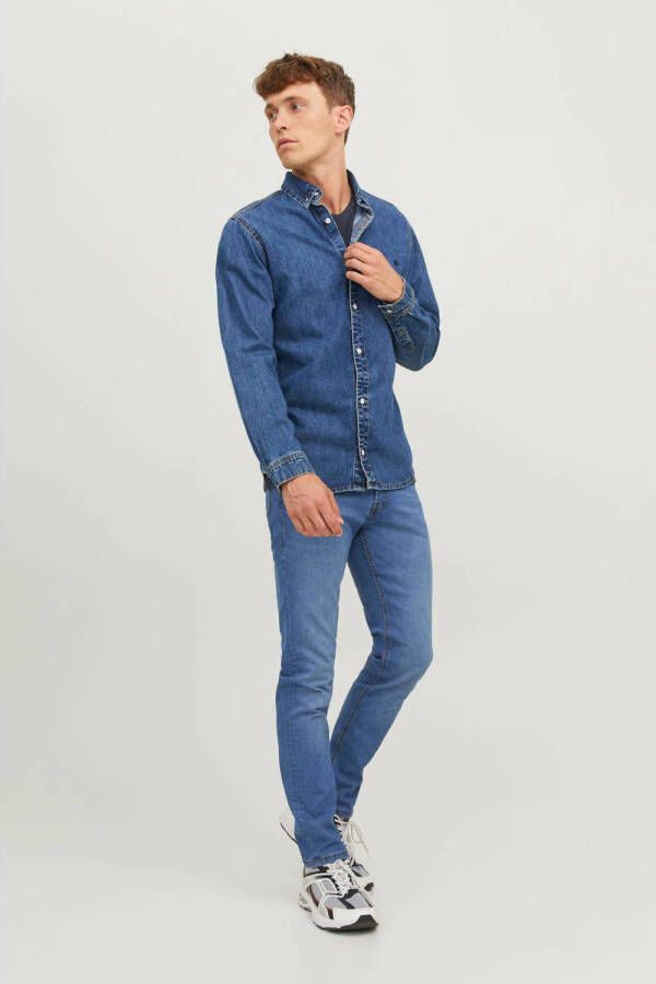 JACK & JONES JEANS INTELLIGENCE slim fit jeans JJIGLENN JJORIGINAL blue denim
