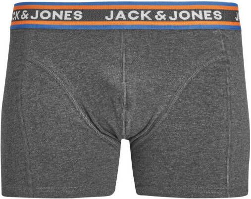 JACK & JONES JUNIOR boxershort JACMYLE set van 3 oranje grijs blauw