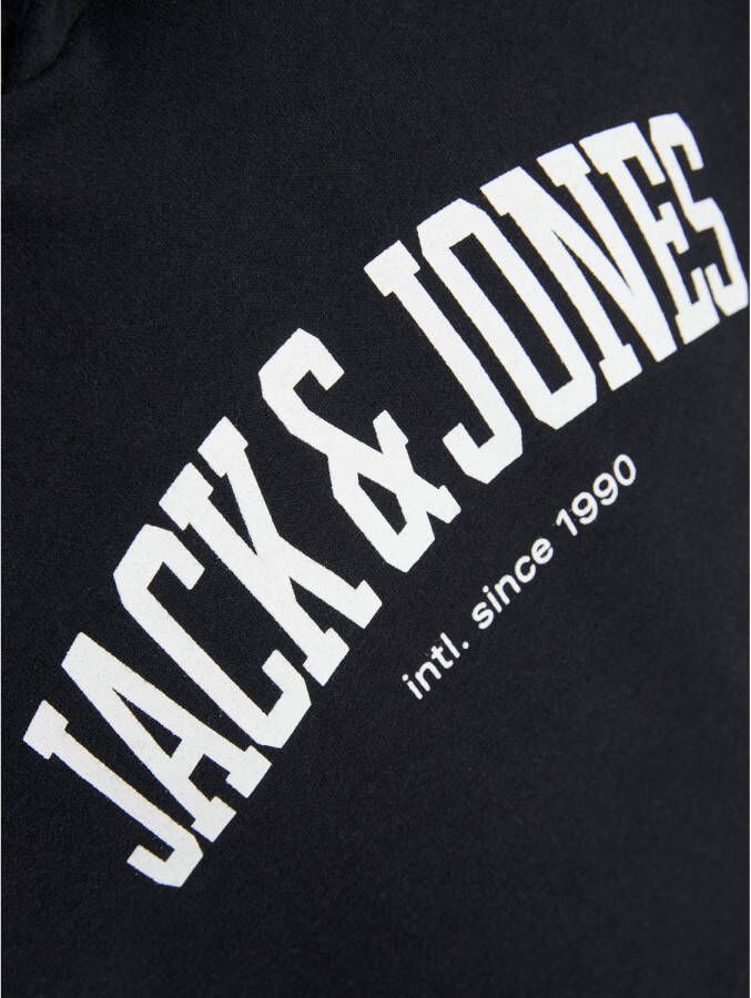 JACK & JONES JUNIOR hoodie JJEJOSH met logo zwart