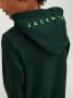 Jack & jones JUNIOR hoodie JJESTAR met tekst donkergroen Sweater Tekst 128 - Thumbnail 3