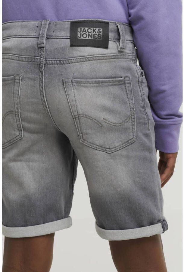 JACK & JONES JUNIOR regular fit jeans bermuda JJIRICK grijs